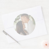 Verloving Wedding Photo Envelope Ronde Sticker (Envelop)
