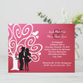 Verloving/Wedding Silhouette Kaart (Staand voorkant)