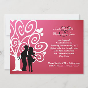 Verloving/Wedding Silhouette Kaart