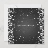 Verloving Winter Sparkle Black Kaart (Achterkant)