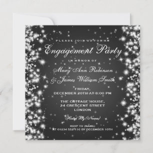 Verloving Winter Sparkle Black Kaart