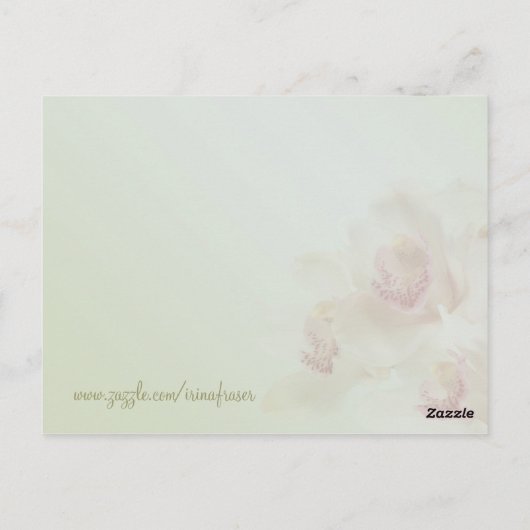 Verloving - Witte Orchideeën in volle bloei Briefk Briefkaart (Achterkant)