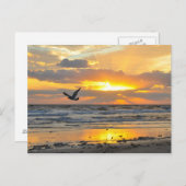 Verloving - Zonneopje op het strand - Briefkaart (Voorkant / Achterkant)