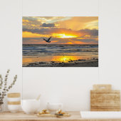 Verloving - Zonneopje op het strand - Poster (Keuken)