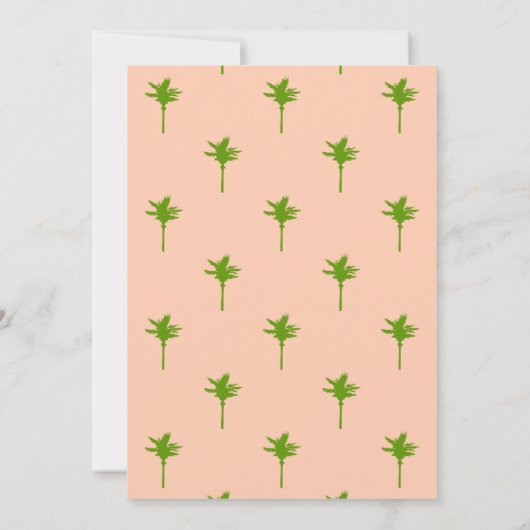 Verloving Zwembad Party Tropisch Zwembad Kaart (Achterkant)