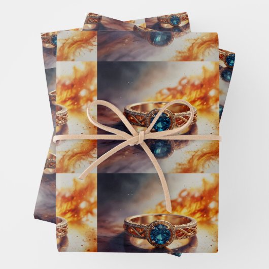 Verlovingen ring inpakpapier vel (In situ)