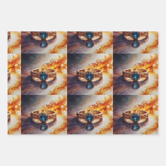 Verlovingen ring inpakpapier vel (Voorkant)