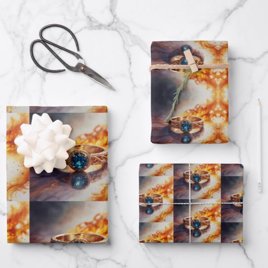 Verlovingen ring inpakpapier vel (Voorkant)