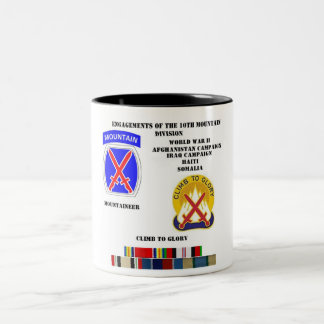 Verlovingen van de 10e bergstreek tweekleurige koffiemok