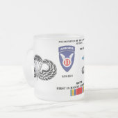 Verlovingen van de 11e luchtvaartsector matglas koffiemok (Voorkant links)