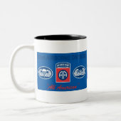 Verlovingen van de 82e luchtafdeling tweekleurige koffiemok (Links)