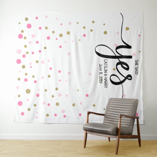 Verlovings-achtergrond fotobooth wandkleed (In Situ (horizontaal))