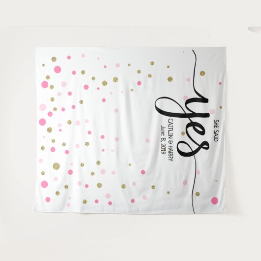 Verlovings-achtergrond fotobooth wandkleed (Voorkant (horizontaal))