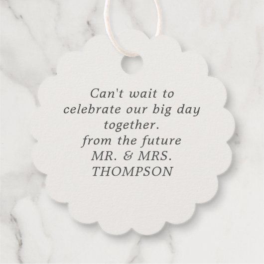 Verlovings BBQ-monogram Bedankjes Labels (Achterkant)