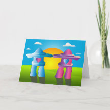 Verlovings- / jubileum- / trouwkaart 'Love Rocks'