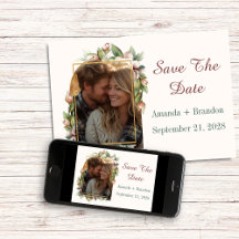 Verlovings Save The Date Boho Bloemboog Foto