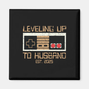 Verlovings T-shirt Voor Gamer Bruidegom Die Niveau Magneet