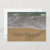 Verlovingsaankondiging - aan het strand aankondigingskaart (Voorkant / Achterkant)