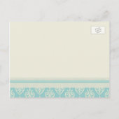 Verlovingsaankondiging Foto Ansichtkaarten Aqua Cr Aankondigingskaart (Achterkant)