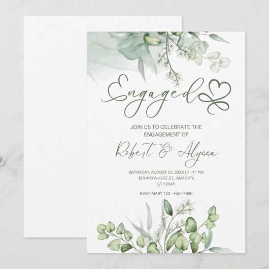 Verlovingsaankondiging Kaart (Voorkant / Achterkant)