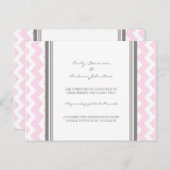Verlovingsaankondiging kaart Roze Grijs (Voorkant / Achterkant)