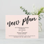 Verlovingsaankondiging Uitgestelde Huwelijksdatum Kaart (Staand voorkant)