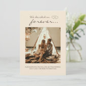 Verlovingsaankondiging We Decided on Forever Kaart (Staand voorkant)