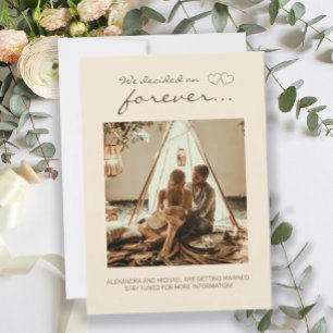 Verlovingsaankondiging We Decided on Forever Kaart