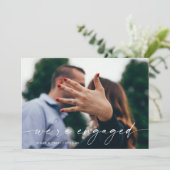 Verlovingsaankondigingskaart 'We zijn verloofd' Aankondiging (Staand voorkant)