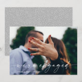 Verlovingsaankondigingskaart 'We zijn verloofd' Aankondiging (Voorkant / Achterkant)