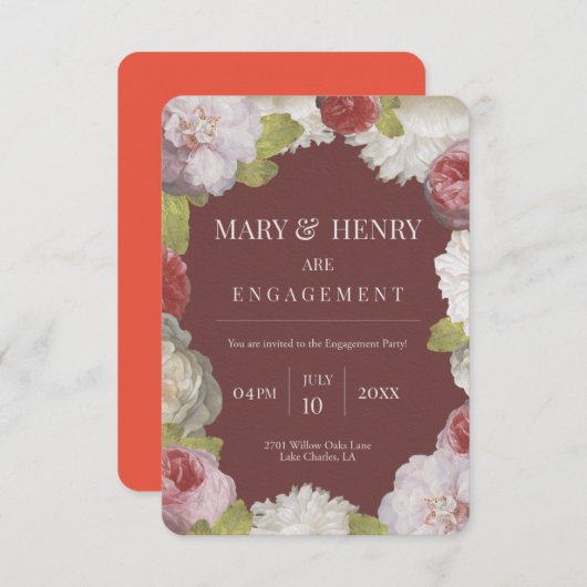 VERLOVINGSAUITNODIGING KAART (Voorkant / Achterkant)