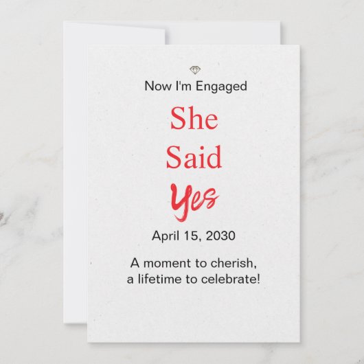 Verlovingsbruiloft Save The Date (Voorkant)