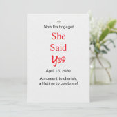 Verlovingsbruiloft Save The Date (Staand voorkant)