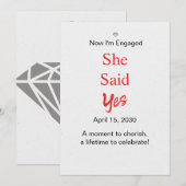 Verlovingsbruiloft Save The Date (Voorkant / Achterkant)