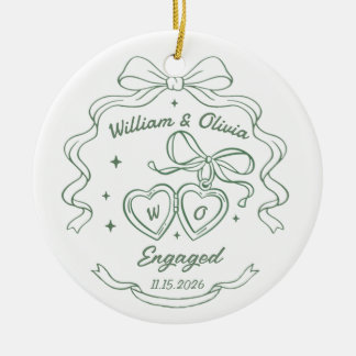 Verlovingscadeau voor koppel keramische ornament