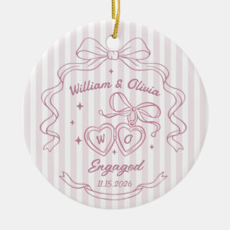 Verlovingscadeau voor koppel keramische ornament