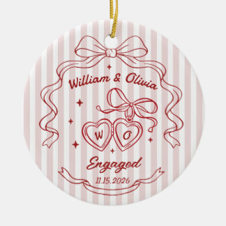 Verlovingscadeau voor koppel keramische ornament