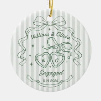 Verlovingscadeau voor koppel keramische ornament
