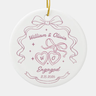 Verlovingscadeau voor koppel keramische ornament