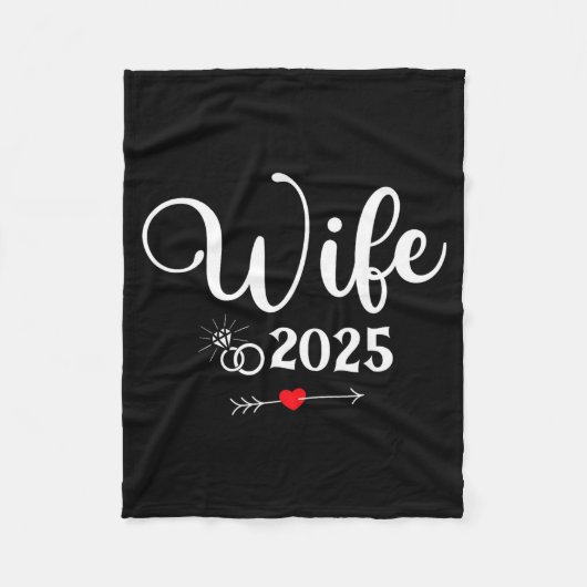 Verlovingsfeest 2025 Vrouw Man Matching Fleece Deken (Voorkant)