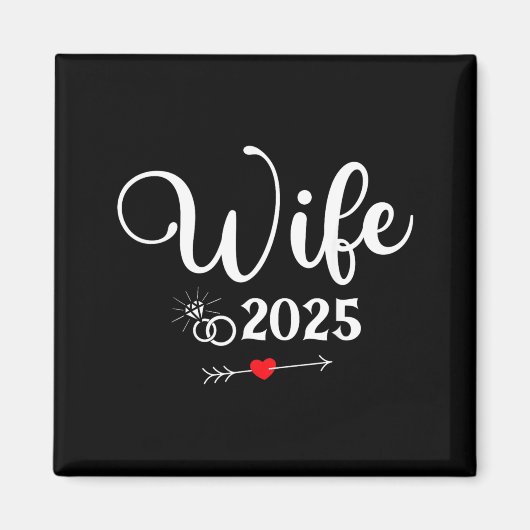 Verlovingsfeest 2025 Vrouw Man Matching Magneet (Voorkant)