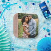 verlovingsfeest aangepaste foto Papier Papieren Bordje (Feest)