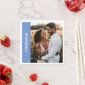 Verlovingsfeest aangepaste foto servet en tekst (Insitu)