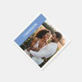 Verlovingsfeest aangepaste foto servet en tekst (Hoek)