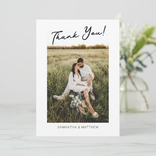 Verlovingsfeest - bedankkaart met foto (Staand voorkant)