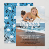 Verlovingsfeest Betrokken Photo Beach Kaart (Voorkant / Achterkant)