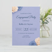 Verlovingsfeest Blue Rose Kaart (Staand voorkant)