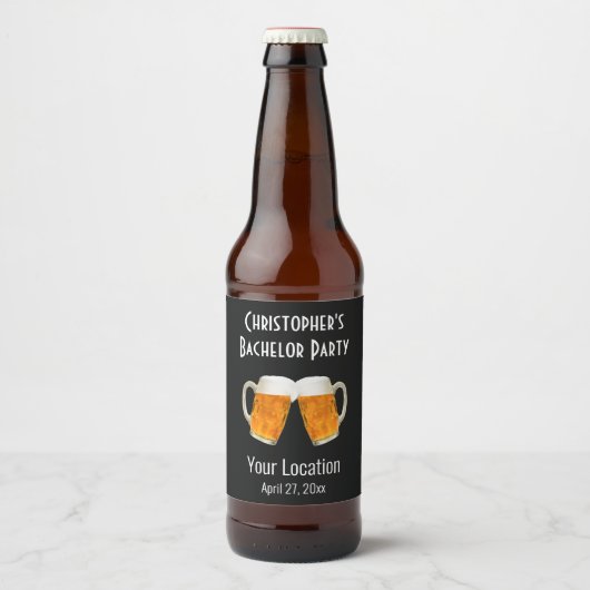 Verlovingsfeest Bruiloft Bier Proost Etiket (Voorkant)