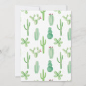 Verlovingsfeest Cactus Cacti Waterverf Uitnodigen Kaart (Achterkant)