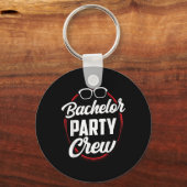 Verlovingsfeest Crew Team Bruid Bruidegom  Sleutelhanger (Voorkant)